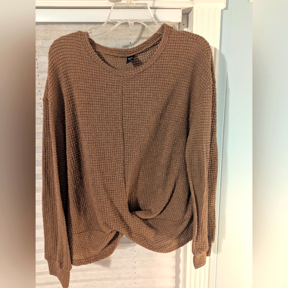 Brown knit top